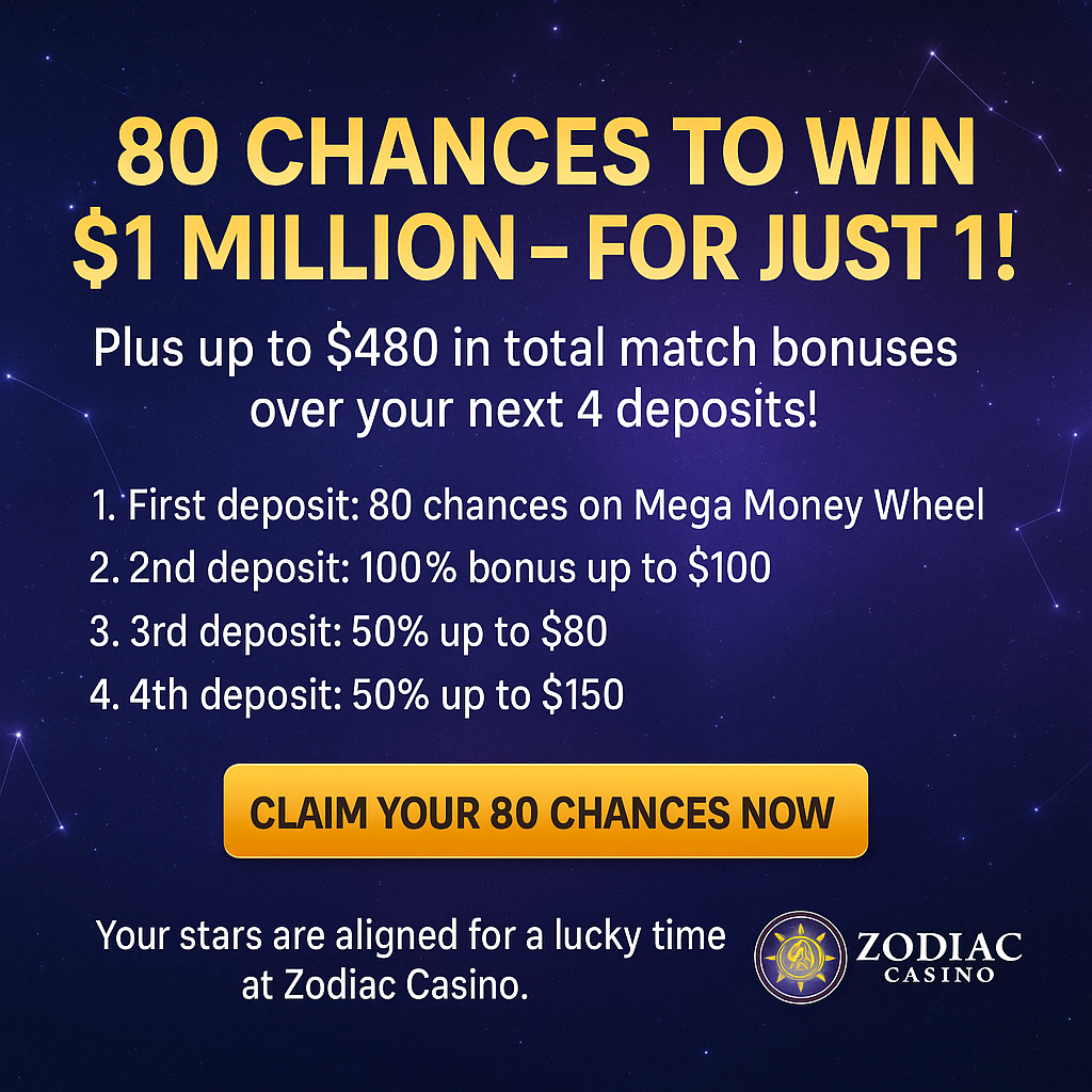 Welcome Bonus Zodiac Casino